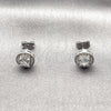 Rhodium Gold Filled Stud Earring, Cluster Design, with White Cubic Zirconia, Polished, Rhodium Finish, 02.342.0410