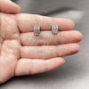 Rhodium Gold Filled Stud Earring, with White Micro Pave, Polished, Rhodium Finish, 02.342.0416