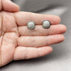 Rhodium Gold Filled Stud Earring, with White Micro Pave, Polished, Rhodium Finish, 02.342.0417
