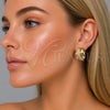 Oro Laminado Huggie Hoop, Gold Filled Style with White Cubic Zirconia, Polished, Golden Finish, 02.465.0021.25