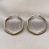 Oro Laminado Medium Hoop, Gold Filled Style Diamond Cutting Finish, Golden Finish, 02.213.0941.30
