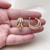 Oro Laminado Small Hoop, Gold Filled Style Polished, Golden Finish, 02.213.0944.23