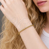 Oro Laminado Basic Bracelet, Gold Filled Style Rope Design, Polished, Golden Finish, 5.222.036.06 (Thickness, 6 Inches Length)