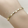Oro Laminado Basic Bracelet, Gold Filled Style Mariner Design, Polished, Golden Finish, 04.213.0170.06 (04 MM Thickness, 6 Inches Length)