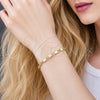 Oro Laminado Basic Bracelet, Gold Filled Style Mariner Design, Polished, Golden Finish, 04.213.0371.06 (03 MM Thickness, 6 Inches Length)
