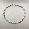 Oro Laminado Basic Bracelet, Gold Filled Style Paperclip Design, Polished, Golden Finish, 04.213.0373.06 (Thickness, 6 Inches Length)