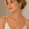 Oro Laminado Fancy Pendant, Gold Filled Style Mom and Heart Design, with White Cubic Zirconia, Polished, Golden Finish, 05.459.0014