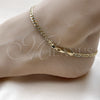 Oro Laminado Basic Anklet, Gold Filled Style Concave Cuban Design, Polished, Golden Finish, 04.213.0365.10 (04 MM Thickness, 10 Inches Length)