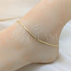 Oro Laminado Basic Anklet, Gold Filled Style Polished, Golden Finish, 03.419.0020.10 (03 MM Thickness, 10 Inches Length)