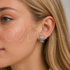 Rhodium Gold Filled Huggie Hoop, Twist Design, with White Cubic Zirconia, Polished, Rhodium Finish, 02.266.0079.1.18