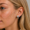 Rhodium Gold Filled Huggie Hoop, with White Cubic Zirconia, Polished, Rhodium Finish, 02.266.0075.1.15