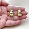 Stainless Steel Stud Earring, Polished, Golden Finish, 02.467.0007