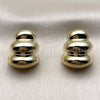 Stainless Steel Stud Earring, Polished, Golden Finish, 02.467.0007