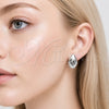 Rhodium Gold Filled Stud Earring, Teardrop Design, Polished, Rhodium Finish, 02.467.0026.1