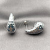 Rhodium Gold Filled Stud Earring, Teardrop Design, Polished, Rhodium Finish, 02.467.0023.1