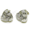 Rhodium Gold Filled Stud Earring, Love Knot Design, Polished, Rhodium Finish, 02.467.0002.1