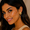 Stainless Steel Stud Earring, Ball Design, Polished, Golden Finish, 02.467.0049