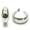 Rhodium Gold Filled Medium Hoop, Polished, Rhodium Finish, 02.455.0020.40