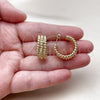 Oro Laminado Small Hoop, Gold Filled Style Twist Design, Polished, Golden Finish, 02.213.0953.20