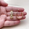 Oro Laminado Small Hoop, Gold Filled Style Diamond Cutting Finish, Golden Finish, 02.213.0954.25