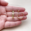 Oro Laminado Small Hoop, Gold Filled Style Teardrop Design, Polished, Golden Finish, 02.213.0955.20