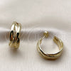 Oro Laminado Small Hoop, Gold Filled Style Twist Design, Polished, Golden Finish, 02.213.0958.25
