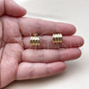 Oro Laminado Stud Earring, Gold Filled Style Polished, Golden Finish, 02.213.0965