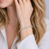 Rhodium Gold Filled Tennis Bracelet, with White Cubic Zirconia, Polished, Rhodium Finish, 03.130.0031.07 (04 MM Thickness, 7 Inches Length)