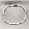 Rhodium Gold Filled Tennis Bracelet, with White Cubic Zirconia, Polished, Rhodium Finish, 03.130.0031.07 (04 MM Thickness, 7 Inches Length)