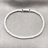 Rhodium Gold Filled Tennis Bracelet, with White Cubic Zirconia, Polished, Rhodium Finish, 03.213.0347.1.07 (03 MM Thickness, 7 Inches Length)