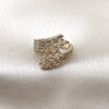 Oro Laminado Multi Stone Ring, Gold Filled Style Baguette Design, with White Cubic Zirconia, Polished, Golden Finish, 01.283.0070 (One size fits all)