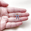 Oro Laminado Religious Pendant, Gold Filled Style Blue Enamel Finish, Golden Finish, 05.459.0038.2