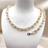 Oro Laminado Fancy Necklace, Gold Filled Style Polished, Golden Finish, 03.284.0065.18 (Thickness, 18 Inches Length)