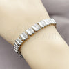 Rhodium Gold Filled Fancy Bracelet, with White Micro Pave, Polished, Rhodium Finish, 03.283.0300.1.07 (08 MM Thickness, 8 Inches Length)