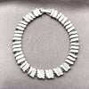 Rhodium Gold Filled Fancy Bracelet, with White Micro Pave, Polished, Rhodium Finish, 03.283.0300.1.07 (08 MM Thickness, 8 Inches Length)