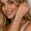 Rhodium Gold Filled Fancy Bracelet, with White Micro Pave, Polished, Rhodium Finish, 03.283.0556.1.07 (12 MM Thickness, 7 Inches Length)