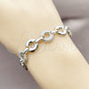 Rhodium Gold Filled Fancy Bracelet, with White Micro Pave, Polished, Rhodium Finish, 03.283.0556.1.07 (12 MM Thickness, 7 Inches Length)