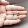 Rhodium Gold Filled Huggie Hoop, with White Micro Pave, Polished, Rhodium Finish, 02.310.0122.10