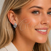Rhodium Gold Filled Stud Earring, with White Micro Pave, Polished, Rhodium Finish, 02.100.0130.1