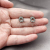 Rhodium Gold Filled Stud Earring, with White Micro Pave, Polished, Rhodium Finish, 02.100.0134.1