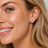 Rhodium Gold Filled Stud Earring, with White Micro Pave, Polished, Rhodium Finish, 02.100.0136.1