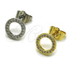 Rhodium Gold Filled Stud Earring, with White Micro Pave, Polished, Rhodium Finish, 02.100.0136.1