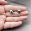 Rhodium Gold Filled Stud Earring, Ball Design, Polished, Rhodium Finish, 02.100.0118.2