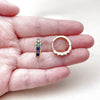 Oro Laminado Huggie Hoop, Gold Filled Style with Multicolor Cubic Zirconia, Polished, Golden Finish, 02.413.0006.18