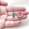 Oro Laminado Huggie Hoop, Gold Filled Style with Multicolor Cubic Zirconia, Polished, Golden Finish, 02.413.0007.18
