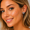Rhodium Gold Filled Stud Earring, Butterfly Design, with White Cubic Zirconia, Polished, Rhodium Finish, 02.266.0092