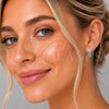 Rhodium Gold Filled Huggie Hoop, with White Micro Pave, Polished, Rhodium Finish, 02.266.0101.16