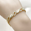 Oro Laminado Tennis Bracelet, Gold Filled Style with White Cubic Zirconia, Polished, Golden Finish, 03.266.0086.07 (Thickness, 8 Inches Length)