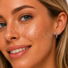 Rhodium Gold Filled Stud Earring, Cross Design, with White Micro Pave, Polished, Rhodium Finish, 02.342.0119.1