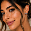 Rhodium Gold Filled Stud Earring, Bee Design, with White Micro Pave, Polished, Rhodium Finish, 02.344.0211